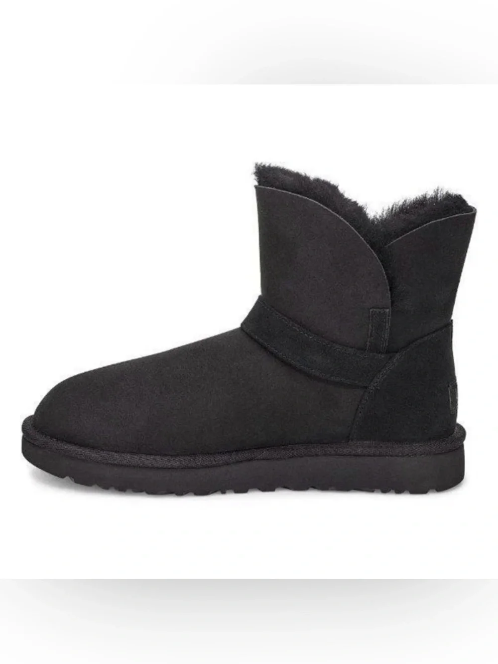 UGG Black Classic Suede Mini Bow Boots